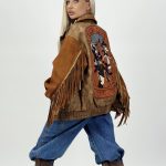 Jachetă oversized cu franjuri