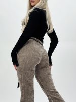 Pantalon evazat din catifea - imagine 6