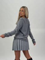 Pulover tricotat cu model romb - imagine 8