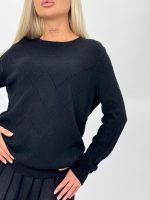 Pulover tricotat cu model romb - imagine 19