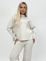 Set pulover maletă și pantalon din tricot