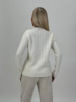 Pulover cardigan cu model torsade - imagine 6