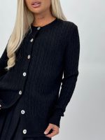 Pulover cardigan cu model torsade - imagine 23