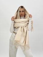 Eșarfă cu flori brodate - imagine 3