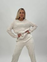 Pulover tricotat cu model romb - imagine 2