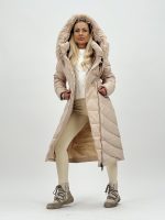 Jachetă lungă cu fermoar pe diagonală - imagine 2