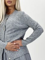 Pulover cardigan cu model torsade - imagine 19