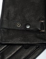 Mănușă îmblănită din piele cu cataramă - imagine 2