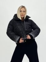 Jachetă scurtă din fâș cu ștrasuri - imagine 2