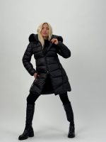 Jachetă 3/4 din fâș cu blană - imagine 24