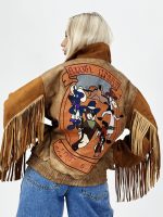 Jachetă oversized cu franjuri - imagine 4