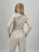 Pulover helancă cu model torsade - imagine 8