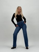 Jeans | Blug drept albastru cu ștrasuri - imagine 2