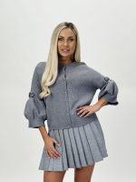 Pulover cu mânecă scurtă accesorizat - imagine 18