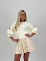 Pulover cu mânecă scurtă accesorizat - imagine 10