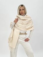 Eșarfă cu flori brodate