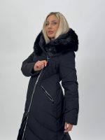 Jachetă lungă cu fermoar pe diagonală - imagine 18