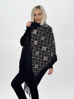 Eșarfă cu flori brodate - imagine 8