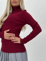 Pulover helancă cu model torsade - imagine 15