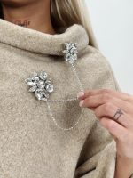 Poncho cu broșă - imagine 9