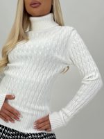 Pulover helancă cu model torsade - imagine 11