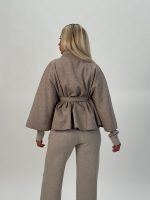 Poncho cu cordon în talie - imagine 12