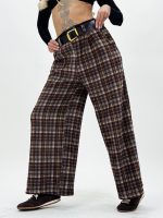 Pantalon wide leg din catifea - imagine 4