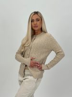 Pulover cardigan cu model torsade - imagine 14