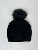 Căciulă cu ștrasuri și ciucure din blană naturală - imagine 3