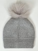 Căciulă cu ștrasuri și ciucure din blană naturală - imagine 8