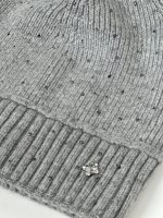 Căciulă cu ștrasuri și ciucure din blană naturală - imagine 7