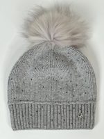 Căciulă cu ștrasuri și ciucure din blană naturală - imagine 6