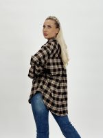 Cămașă în carouri cu guler accesorizat - imagine 4