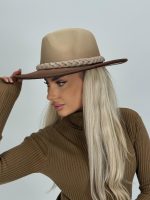 Pălărie cu împletitură din ecopiele - imagine 3