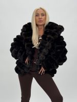 Jachetă oversized din blană