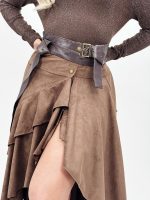 Fustă asimetrică cu catarame - imagine 6