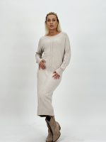 Rochie lungă din tricot cu model torsade - imagine 3