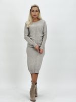 Rochie lungă din tricot cu model torsade - imagine 11