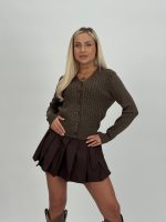 Pulover cardigan cu lurex - imagine 5