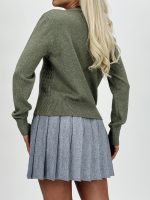 Pulover cardigan cu lurex - imagine 16