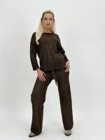 Set din tricot pulover și pantalon cu lurex