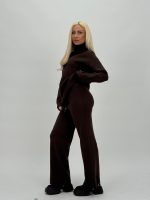 Set din tricot helancă basic și pantalon - imagine 18