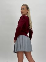 Pulover din tricot cu model torsade și perle - imagine 24