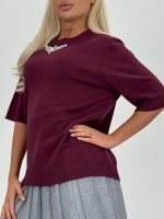 Pulover din tricot cu mânecă scurtă accesorizat - imagine 3