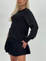 Pulover tricotat cu lurex - imagine 25