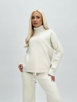 Set din tricot helancă basic și pantalon - imagine 5