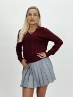 Pulover cardigan cu lurex - imagine 17