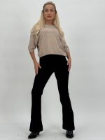 Jeans | Blug evazat plușat negru