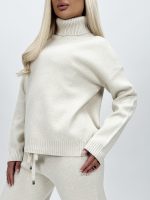 Set din tricot helancă basic și pantalon - imagine 6