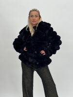 Jachetă oversized din blană 2în1 - imagine 9